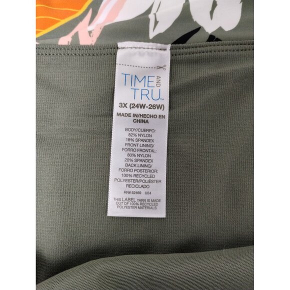 Time and Tru Womens 3XL Tropic Punch High Waist Bikini Swim Bottoms New - Picture 6 of 7